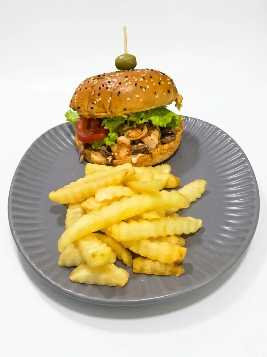 Hamburguesa Mar y Tierra