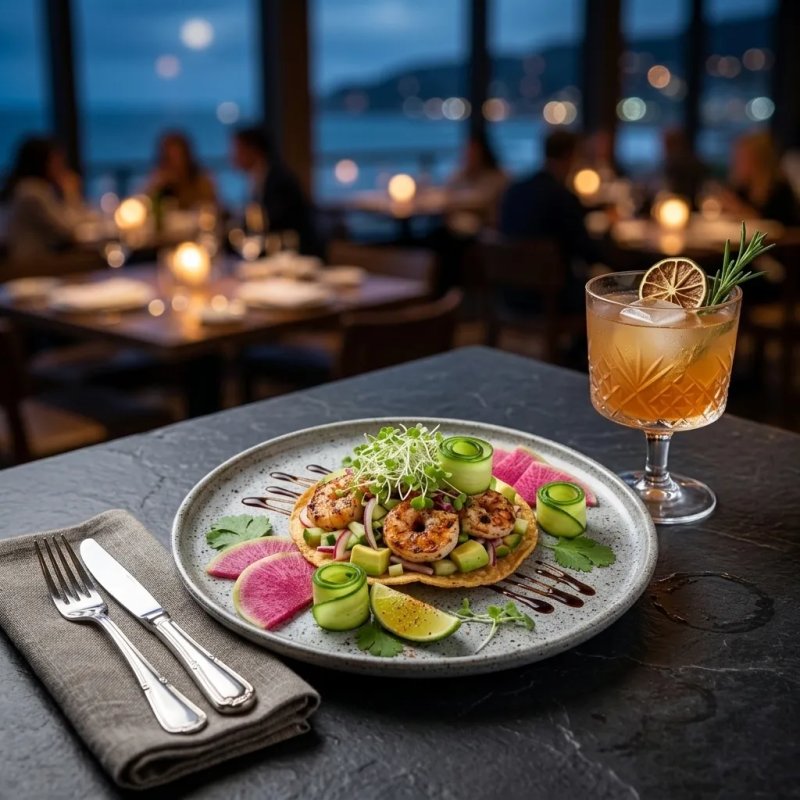 Tostada de Camarón en Aguachile